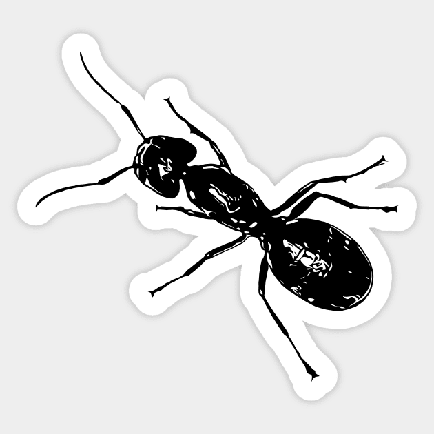 Black Ant Sticker by Griffelkinn